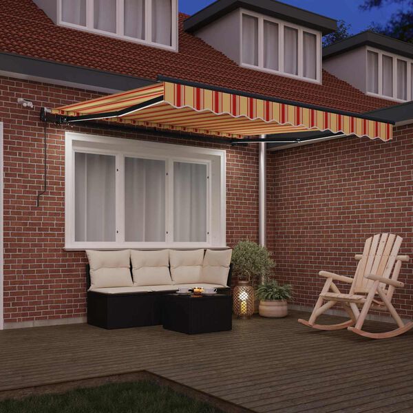 vidaXL Luifeldoek met Geel en Oranje 350 x 250 cm Polyester