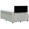 vidaXL Boxspring met matras fluweel lichtgrijs 120x190 cm