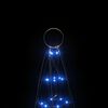 vidaXL LED-kerstboom aan vlaggenmast 200 LED's 180 cm blauw