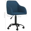 vidaXL Eetkamerstoelen draaibaar 6 st fluweel blauw