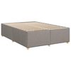 vidaXL Boxspring met matras stof taupe 140x190 cm