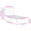 vidaXL Bedframe met hoofdeinde Donkergrijs 90 x 190 cm Stof