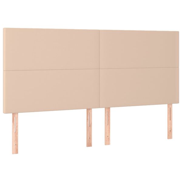 vidaXL Hoofdbord cappuccino 200x5x118/128 cm Kunstleer
