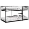vidaXL Stapelbed zonder matras 80x200 cm staal zwart