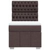vidaXL Boxspring met matras stof donkerbruin 80x200 cm