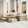 vidaXL Tuin Sofa Set met kussen 12 pcs Beige Poly riet