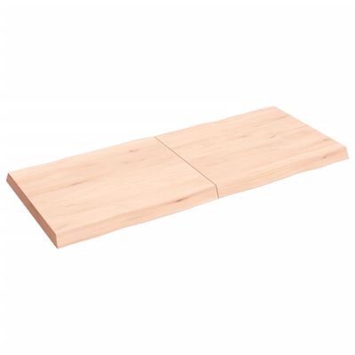 vidaXL Tafelblad natuurlijke rand 140x60x(2-6) cm massief eikenhout