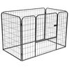 vidaXL Hondenren robuust 120x80x70 cm staal zwart