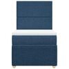 vidaXL Boxspring met matras stof blauw 90x200 cm