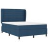 vidaXL Boxspring bed met matras met hoofdeinde Blauw 140 x 190 cm Stof