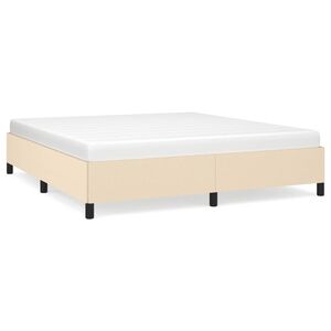 vidaXL Bedframe zonder matras stof cr&egrave;mekleurig 160x200 cm