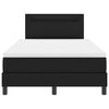 vidaXL Boxspringbed met matras Zwart 120 x 200 cm Kunstleer