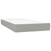 vidaXL Pocketveringmatras medium twin 100x190x20 cm stof lichtgrijs