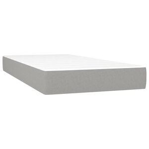 vidaXL Pocketveringmatras medium twin 100x190x20 cm stof lichtgrijs