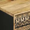 vidaXL Nachtkastje 40x33,5x46 cm massief ruw mangohout zwart