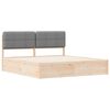 vidaXL Bedframe met Gevoerd Hoofdgedeelte Lichtgrijs 200 x 200 cm