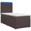 vidaXL Boxspringbed met matras Donkerbruin 80 x 200 cm Stof