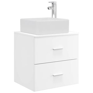vidaXL Wandgemonteerde wastafelmeubel Wit 49,5 x 41 x 63 cm