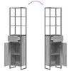 vidaXL Badkamer Kast Grijs Sonoma 40 x 30 x 180 cm Bewerkt hout