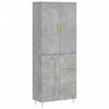 vidaXL Hoge kast 69,5x34x180 cm bewerkt hout betongrijs