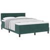vidaXL Boxspringbed met matras Donkergroen 140 x 190 cm Fluweel
