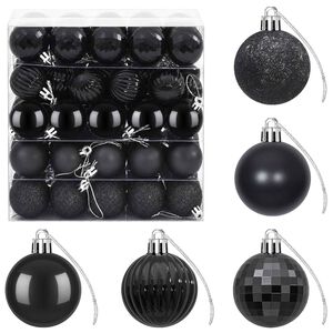 vidaXL Kerstballen set 100 st Zwart 4 cm Polystyreen