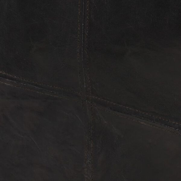 vidaXL Tweezitsbank echt leer zwart