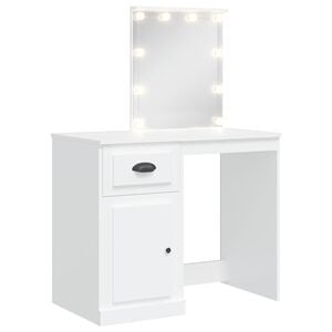 vidaXL Kaptafel met LED-verlichting 90x42x132,5 cm wit