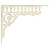 vidaXL Wandplank Beugels 12 st Antiek wit 27,5 x 23 x 4 cm Staal