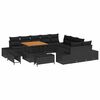 vidaXL Tuinbankenset 13 st Zwart poly rattan