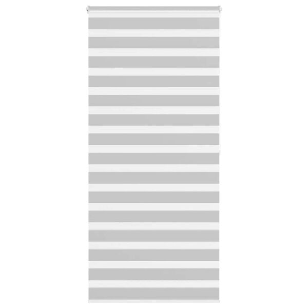 vidaXL Zebra rolgordijn 115x200 cm stofbreedte 110,9 cm lichtgrijs