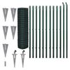 vidaXL Euro hek 25x1,5 m staal groen