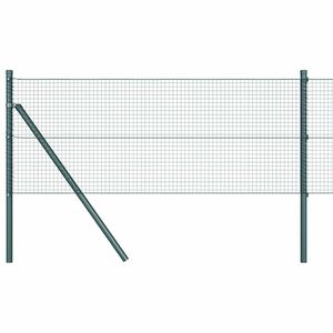 vidaXL gelast draadhek met grondbevestiging 10 x 0,8 m Groen Mesh
