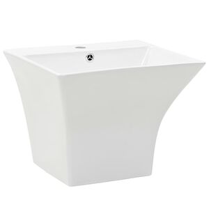 vidaXL Wasbak wandgemonteerd 500x450x410 mm keramiek wit