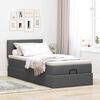 vidaXL Ottoman bed met matras 80x200cm stof donkergrijs