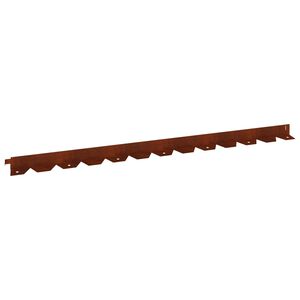 vidaXL Gazonrand 50 st 102 x 4 x 4 cm Staal Roestig