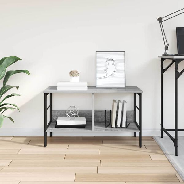 vidaXL Boekenkast Grijs Sonoma 82 x 32 x 47 cm Bewerkt hout