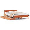 vidaXL Bedframe zonder matras massief grenenhout wasbruin 120x190 cm