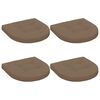 vidaXL 4-Piece Zitkussens 4 st 100% Polyester Taupe 40 x 40 x 5 cm