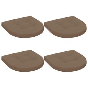 vidaXL 4-Piece Zitkussens 4 st 100% Polyester Taupe 40 x 40 x 5 cm