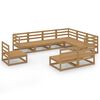 vidaXL 9-delige Loungeset massief grenenhout honingbruin