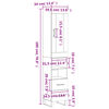 vidaXL Hoge kast 34,5x34x180 cm bewerkt hout wit
