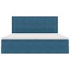 vidaXL Opslag bed met matras Donkerblauw 200 x 200 cm Fluweel