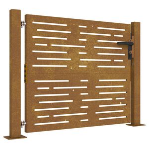 vidaXL Poort 100x100 cm vierkant cortenstaal