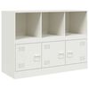 vidaXL Dressoir 99x39x73 cm staal wit