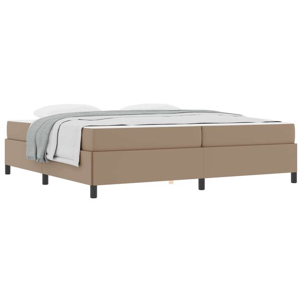 vidaXL Bedframe met matras Cappuccino 200 x 200 cm Stof