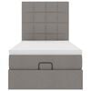 vidaXL Ottoman bed met matras en LED's 80x200cm stof taupe