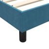 vidaXL Boxspring met matras fluweel donkerblauw 90x210 cm
