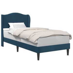 vidaXL Bedframe met hoofdeinde Blauw 90 x 200 cm Fluweel