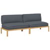 vidaXL Bankstel Effen Antraciet 240 x 92 x 69 cm Massief Acaciahout